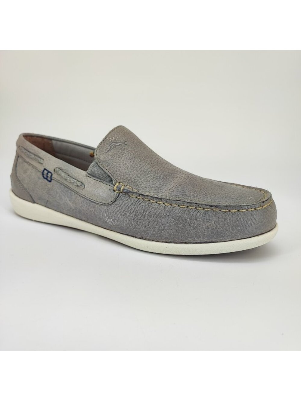 Tommy Bahama Thackary Men's Size 9 US Boat Shoes Leather Grey TB9M00205-119